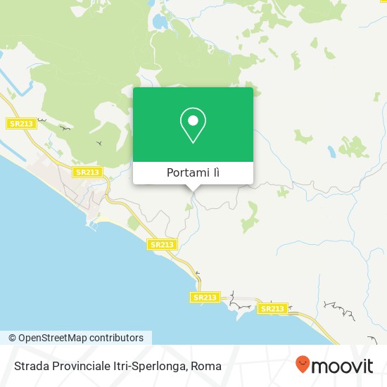 Mappa Strada Provinciale Itri-Sperlonga