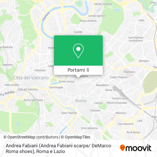 Mappa Andrea Fabiani (Andrea Fabiani scarpe/ DeMarco Roma shoes)