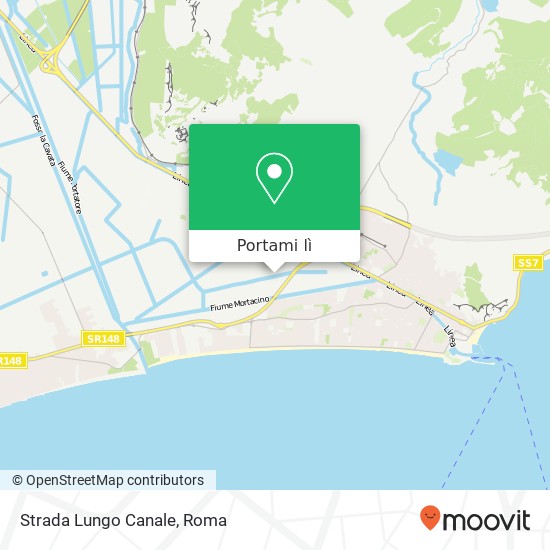 Mappa Strada Lungo Canale