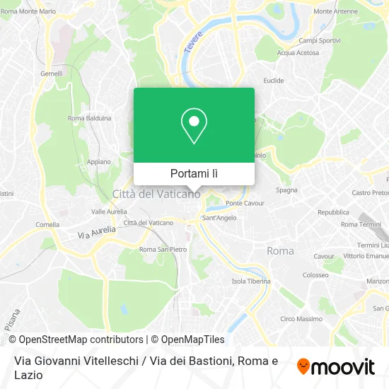 Mappa Via Giovanni Vitelleschi / Via dei Bastioni
