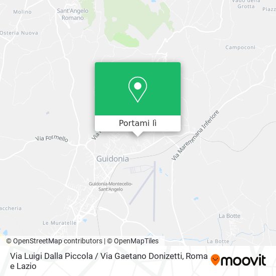 Mappa Via Luigi Dalla Piccola / Via Gaetano Donizetti
