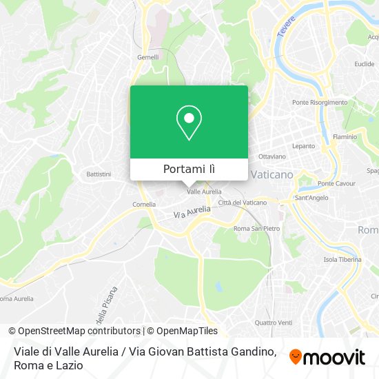 Mappa Viale di Valle Aurelia / Via Giovan Battista Gandino