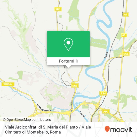 Mappa Viale Arciconfrat. di S. Maria del Pianto / Viale Cimitero di Montebello