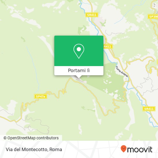 Mappa Via del Montecotto
