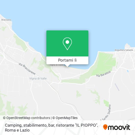 Mappa Camping, stabilimento, bar, ristorante "IL PIOPPO"