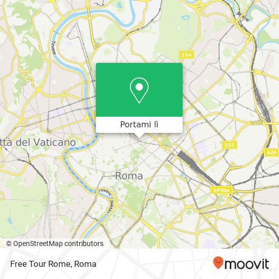 Mappa Free Tour Rome
