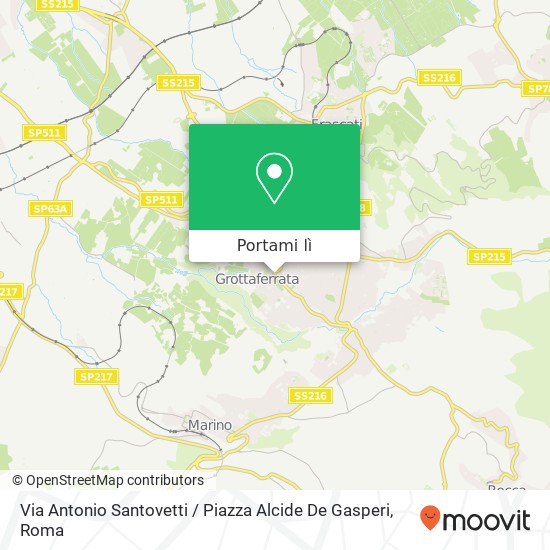 Mappa Via Antonio Santovetti / Piazza Alcide De Gasperi