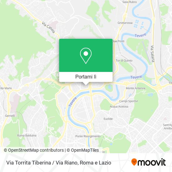 Mappa Via Torrita Tiberina / Via Riano