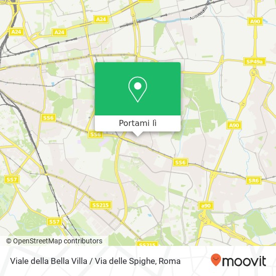 Mappa Viale della Bella Villa / Via delle Spighe