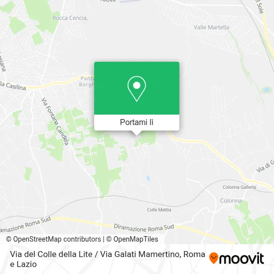 Mappa Via del Colle della Lite / Via Galati Mamertino