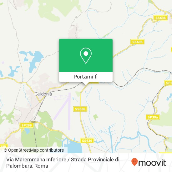 Mappa Via Maremmana Inferiore / Strada Provinciale di Palombara