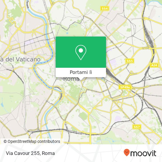 Mappa Via Cavour  255