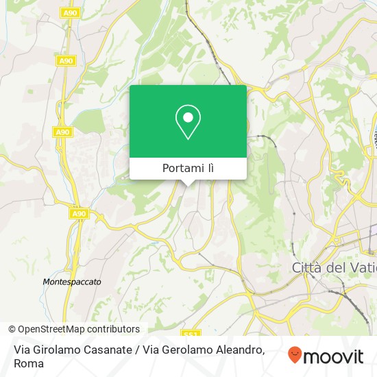 Mappa Via Girolamo Casanate / Via Gerolamo Aleandro