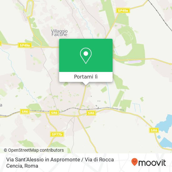 Mappa Via Sant'Alessio in Aspromonte / Via di Rocca Cencia