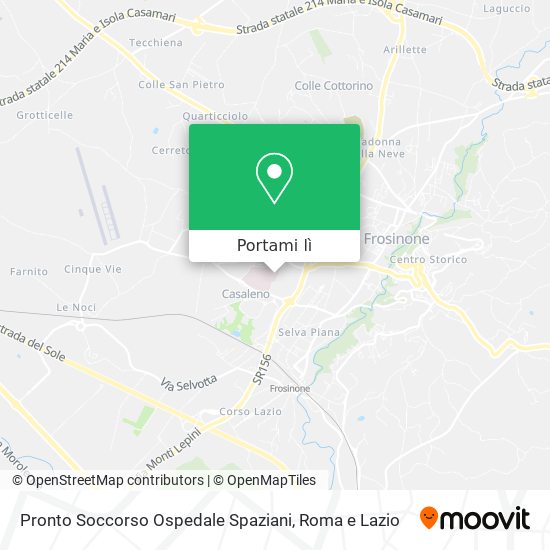 Mappa Pronto Soccorso Ospedale Spaziani