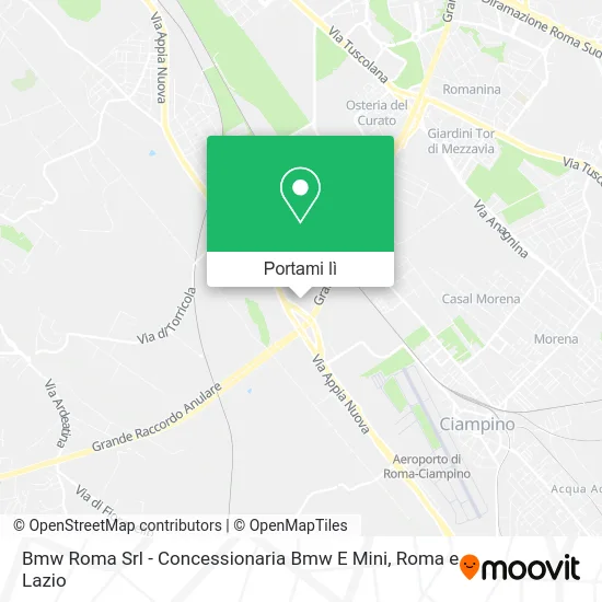 Mappa Bmw Roma Srl - Concessionaria Bmw E Mini