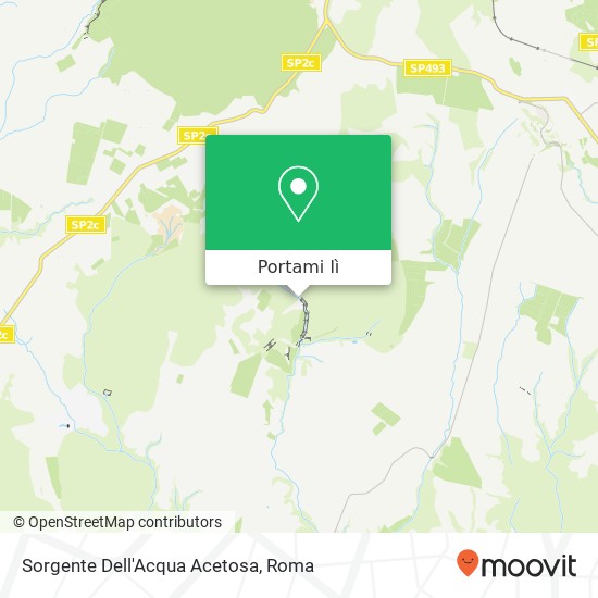 Mappa Sorgente Dell'Acqua Acetosa