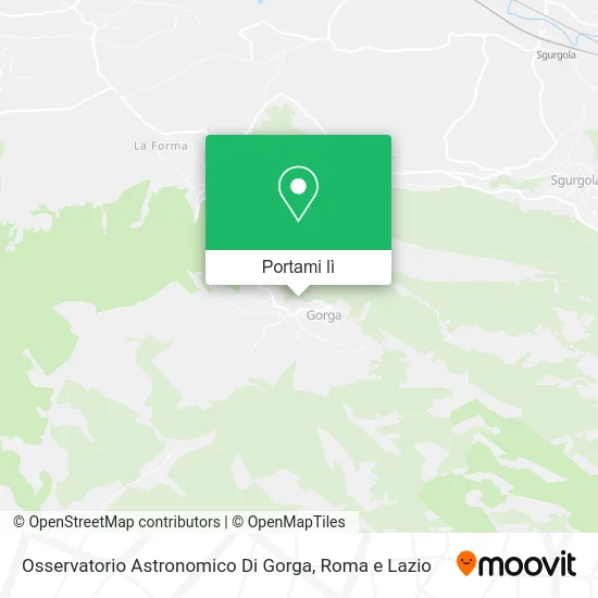 Mappa Osservatorio Astronomico Di Gorga