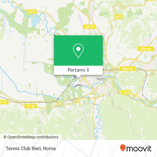 Mappa Tennis Club Rieti