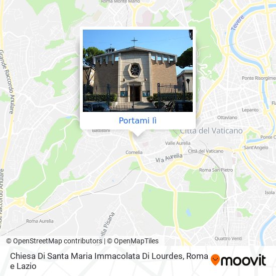 Mappa Chiesa Di Santa Maria Immacolata Di Lourdes