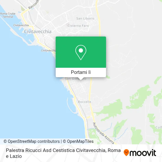 Mappa Palestra Ricucci Asd Cestistica Civitavecchia