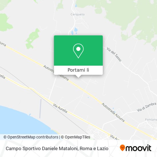 Mappa Campo Sportivo Daniele Mataloni