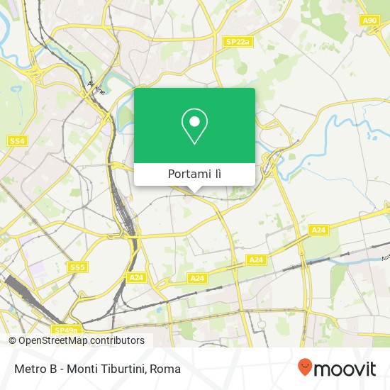 Mappa Metro B - Monti Tiburtini