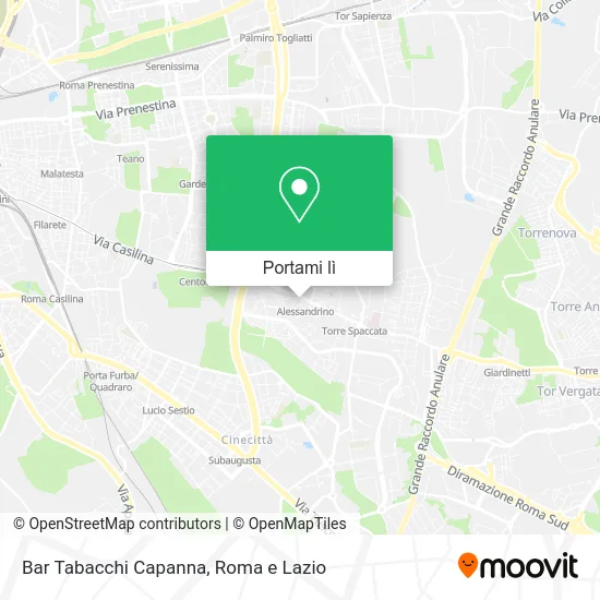 Mappa Bar Tabacchi Capanna