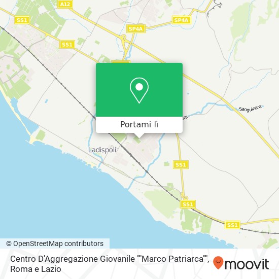 Mappa Centro D'Aggregazione Giovanile ""Marco Patriarca""