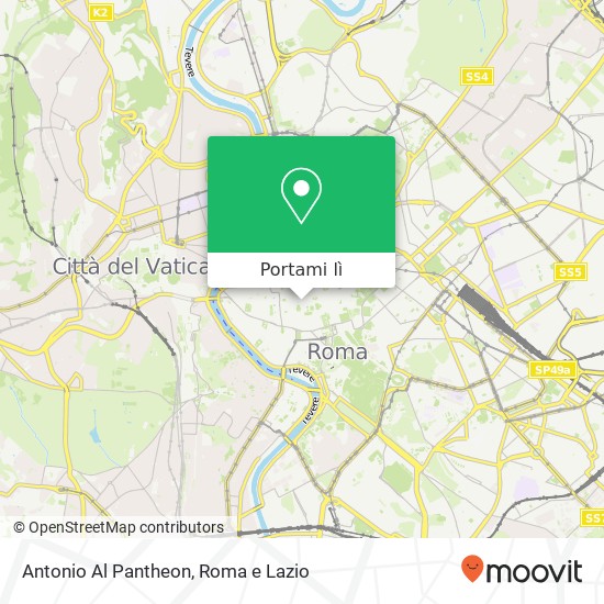 Mappa Antonio Al Pantheon