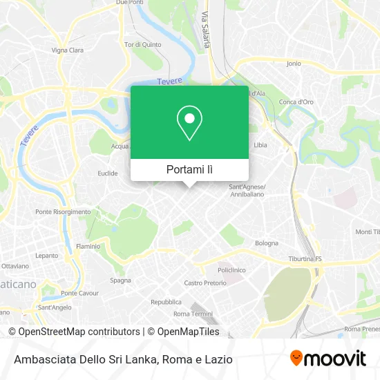 Mappa Ambasciata Dello Sri Lanka