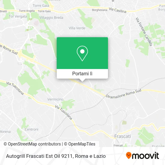 Mappa Autogrill Frascati Est Oil 9211