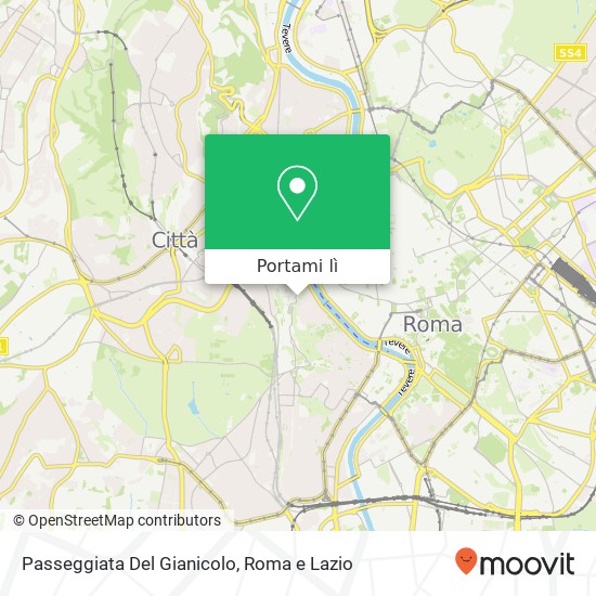 Mappa Passeggiata Del Gianicolo
