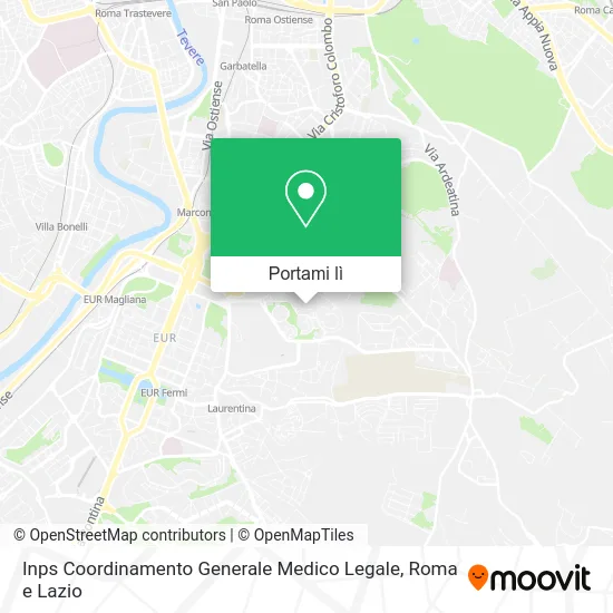 Mappa Inps Coordinamento Generale Medico Legale