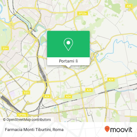 Mappa Farmacia Monti Tiburtini