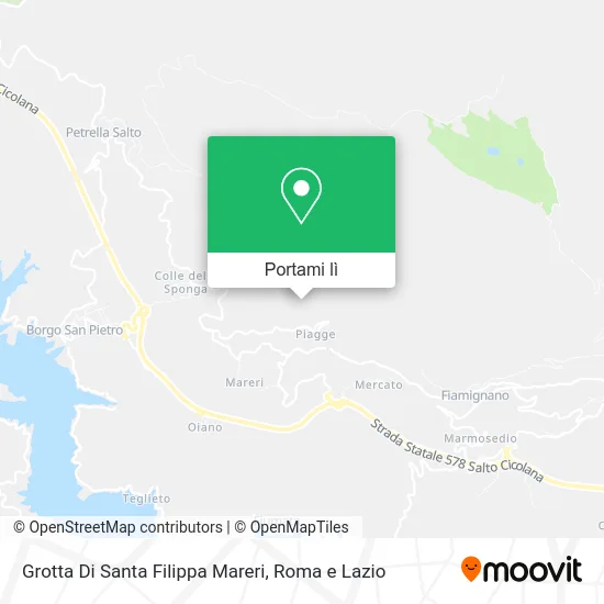 Mappa Grotta Di Santa Filippa Mareri