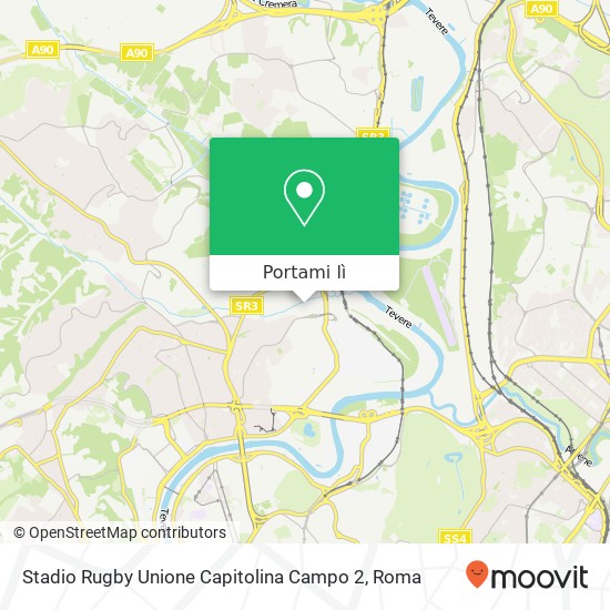 Mappa Stadio Rugby Unione Capitolina Campo 2