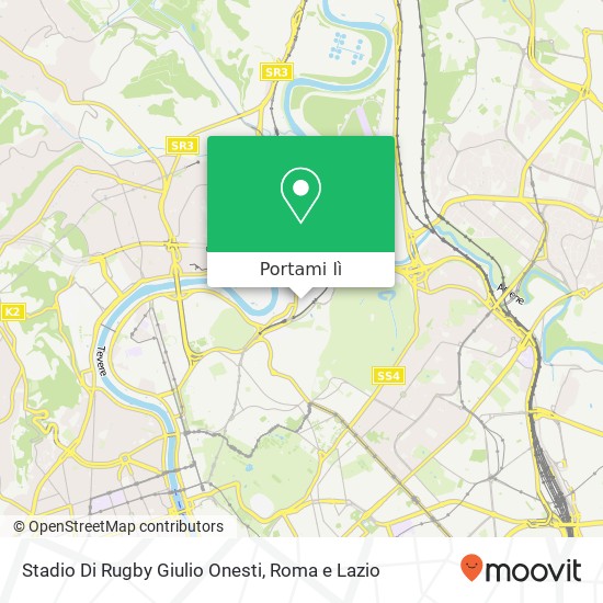 Mappa Stadio Di Rugby Giulio Onesti