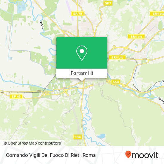 Mappa Comando Vigili Del Fuoco Di Rieti