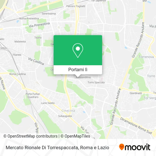 Mappa Mercato Rionale Di Torrespaccata
