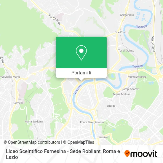 Mappa Liceo Sceintifico Farnesina - Sede Robilant