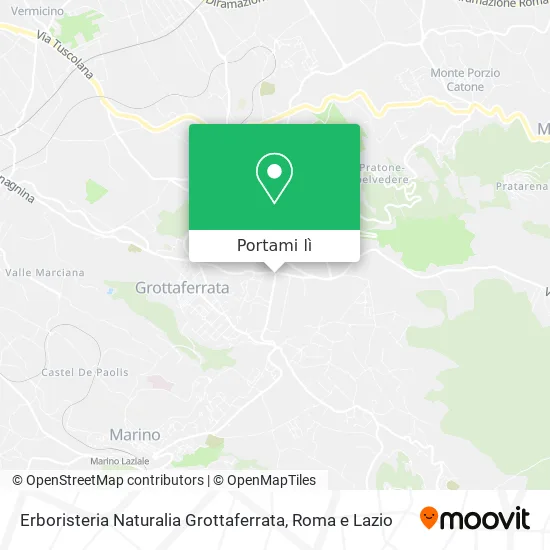 Mappa Erboristeria Naturalia Grottaferrata
