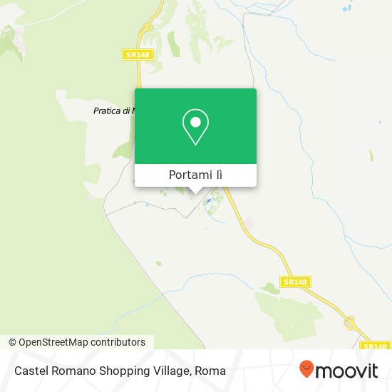 Mappa Castel Romano Shopping Village