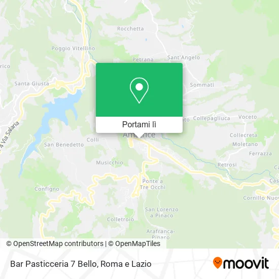 Mappa Bar Pasticceria 7 Bello