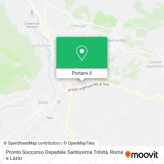 Mappa Pronto Soccorso Ospedale Santissima Trinità