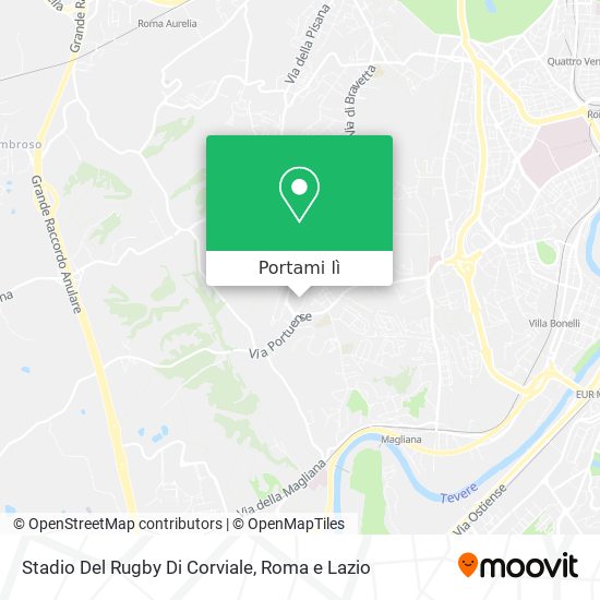 Mappa Stadio Del Rugby Di Corviale