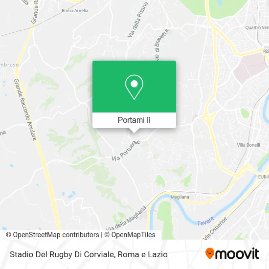 Mappa Stadio Del Rugby Di Corviale