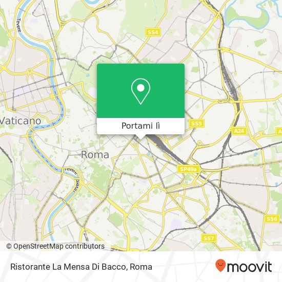 Mappa Ristorante La Mensa Di Bacco