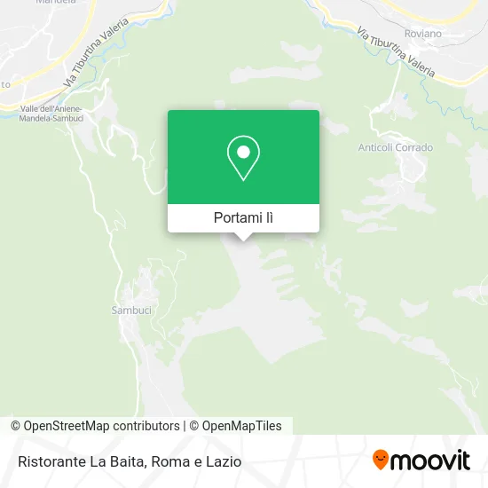 Mappa Ristorante La Baita