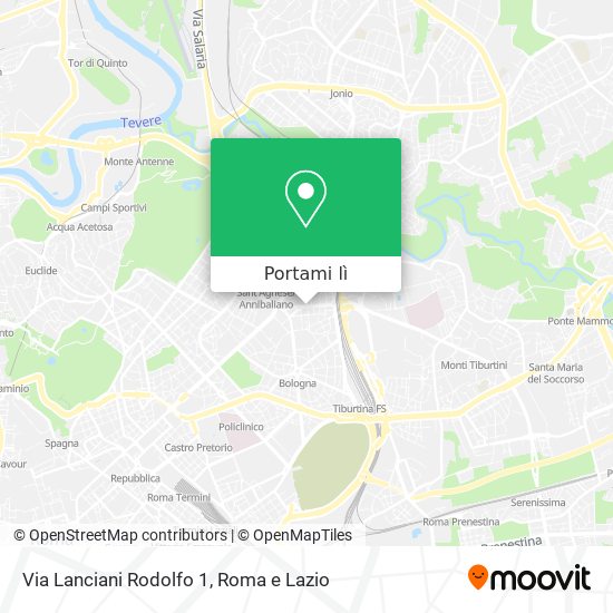 Mappa Via Lanciani Rodolfo 1